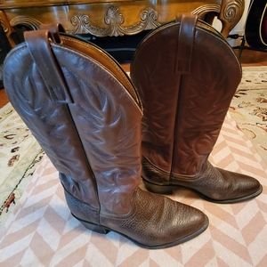 UFCW Cowboy brown boots made in America size 9